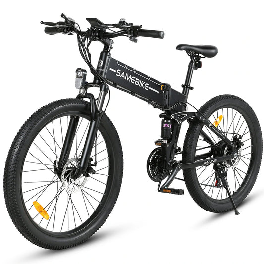 [UK Direct] SAMEBIKE LO26-II-FT 12.5Ah 48V 500W(Max 800W) 26 Inches Moped Electric Bike Smart Folding Bike 80-90Km Mileage Max Load 100Kg with EU Plug Dual Dics Brake