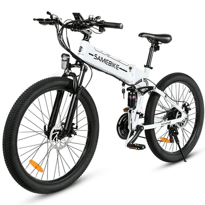 [UK Direct] SAMEBIKE LO26-II-FT 12.5Ah 48V 500W(Max 800W) 26 Inches Moped Electric Bike Smart Folding Bike 80-90Km Mileage Max Load 100Kg with EU Plug Dual Dics Brake