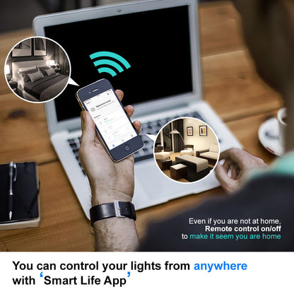 Wifi RGB Smart LED Light Bulb for Apps by Ios Android Amazon Alexa Google Home