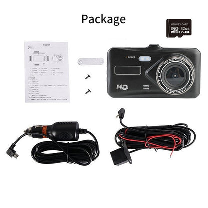 Car Dash Cam Front and Rear Camera HD 1080P Nightvision with 32GB SD Memory Card