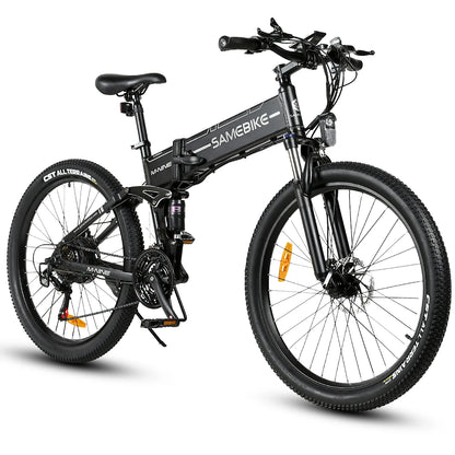[UK Direct] SAMEBIKE LO26-II-FT 12.5Ah 48V 500W(Max 800W) 26 Inches Moped Electric Bike Smart Folding Bike 80-90Km Mileage Max Load 100Kg with EU Plug Dual Dics Brake