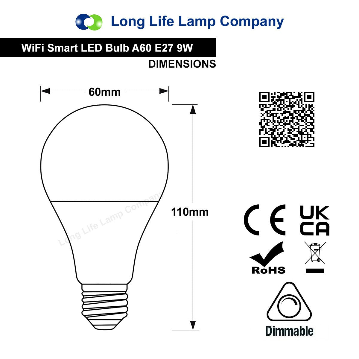 Wifi RGB Smart LED Light Bulb for Apps by Ios Android Amazon Alexa Google Home