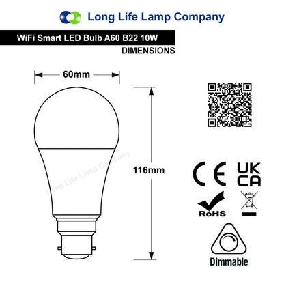 Wifi RGB Smart LED Light Bulb for Apps by Ios Android Amazon Alexa Google Home