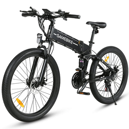 [UK Direct] SAMEBIKE LO26-II-FT 12.5Ah 48V 500W(Max 800W) 26 Inches Moped Electric Bike Smart Folding Bike 80-90Km Mileage Max Load 100Kg with EU Plug Dual Dics Brake