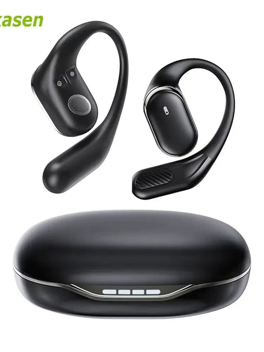 Bluetooth 5.4 Headphones Wireless Open Ear Earbuds 60 Hrs Playtime Dual Mic Clear Call Sports Air Conduction Headphones Earphone